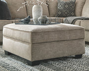 Bovarian - Ottoman With Storage - Stone - R&R Furniture Gallery (Fountain Valley, CA)
