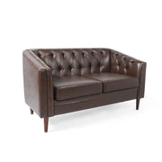 Sophisticated Loveseat With Diamond Stitched Detailing - R&R Furniture Gallery (Fountain Valley, CA)
