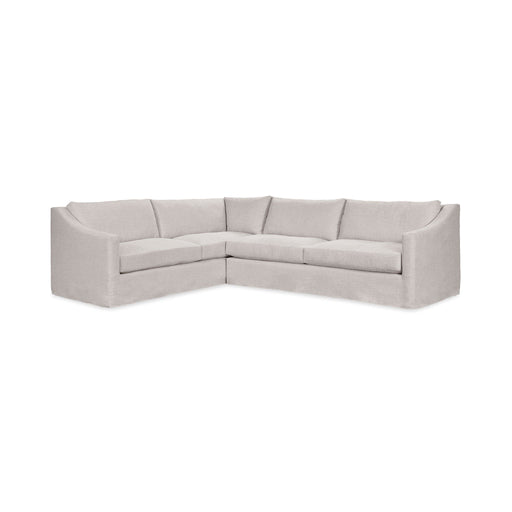 Classic Home Kipton upholstered corner sectional with plush cushions and fabric upholstery, showcasing a modern stationary sectional design.