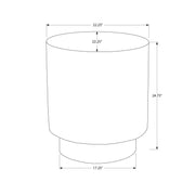 White round accent table by 8th Street, suitable for indoor and outdoor use, featuring a sleek modern design.