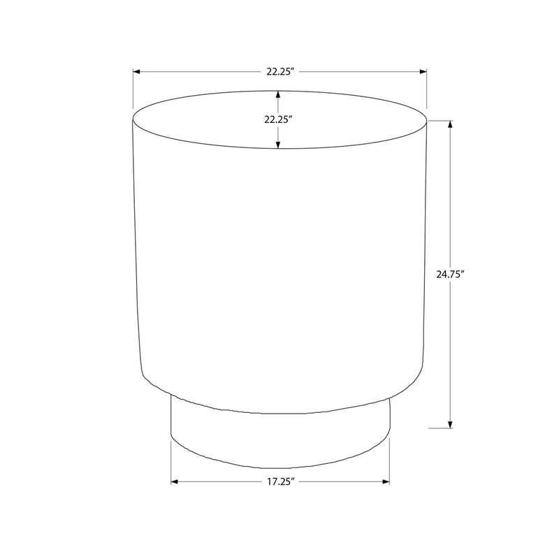 White round accent table by 8th Street, suitable for indoor and outdoor use, featuring a sleek modern design.