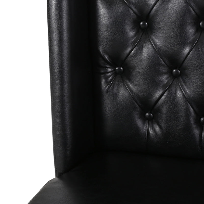 Noble House tufted dining chair set featuring high back design, plush upholstery, and elegant tufted detailing.
