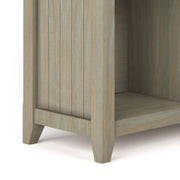 Simpli-Home Acadian handcrafted cube storage organizer with multiple open compartments for versatile organization.