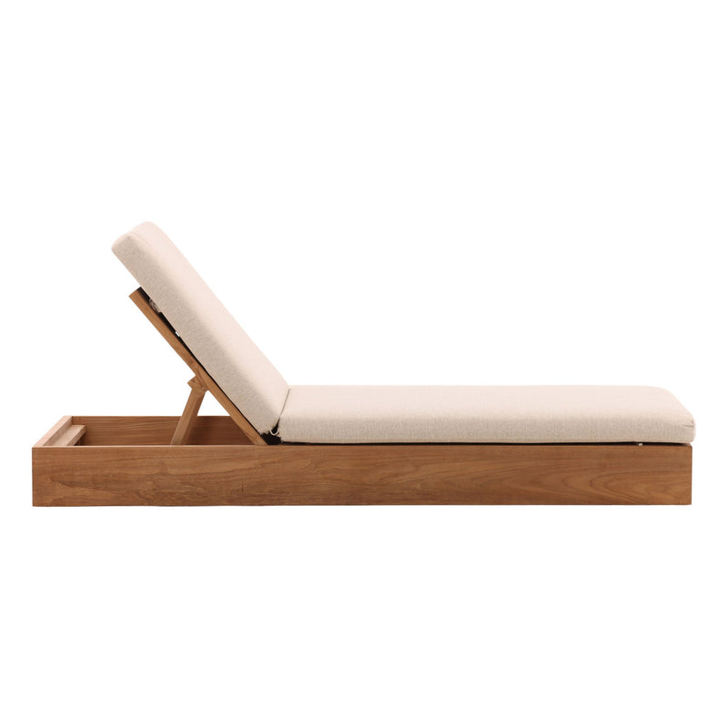 Darlene - Outdoor Chaise - Sand And Natural