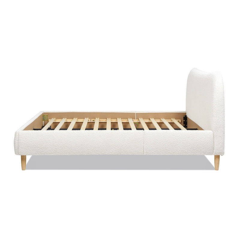Roman - Curved Headboard Upholstered Platform Bed - R&R Furniture Gallery (Fountain Valley, CA)