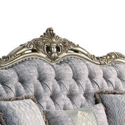 Miliani - Sofa With 5 Pillows - Fabric & Antique Bronze - R&R Furniture Gallery (Fountain Valley, CA)