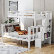 Stairway Bunk Bed With Storage And Guard Rail For Bedroom - R&R Furniture Gallery (Fountain Valley, CA)