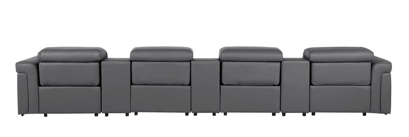 1126 - 7-Piece Modular Power Reclining Sofa In With 4 Power Recliners & Power Headrests