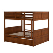 DreamHaus bunk bed with twin size trundle, featuring sturdy wood construction and space-saving design for kids' bedroom.
