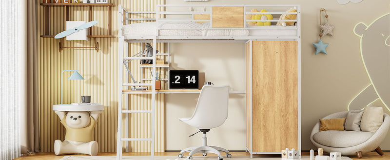 Loft Bed With L Shape Desk And Wardrobe - R&R Furniture Gallery (Fountain Valley, CA)