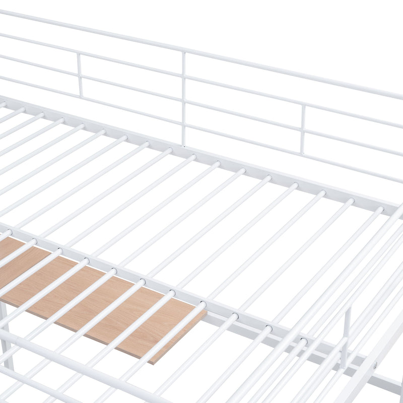 Loft Bed With Desk And Grid, Stylish Frame With Lateral Storage Ladder And Wardrobe - R&R Furniture Gallery (Fountain Valley, CA)