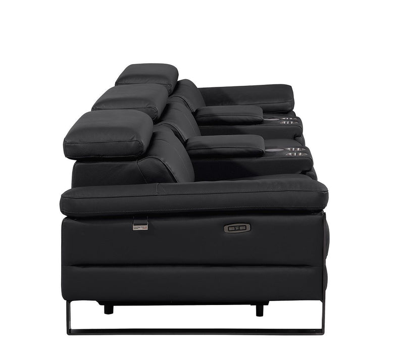 1246 - Modular Power Triple Reclining Dual Console Sofa With Power Reclining Headrests