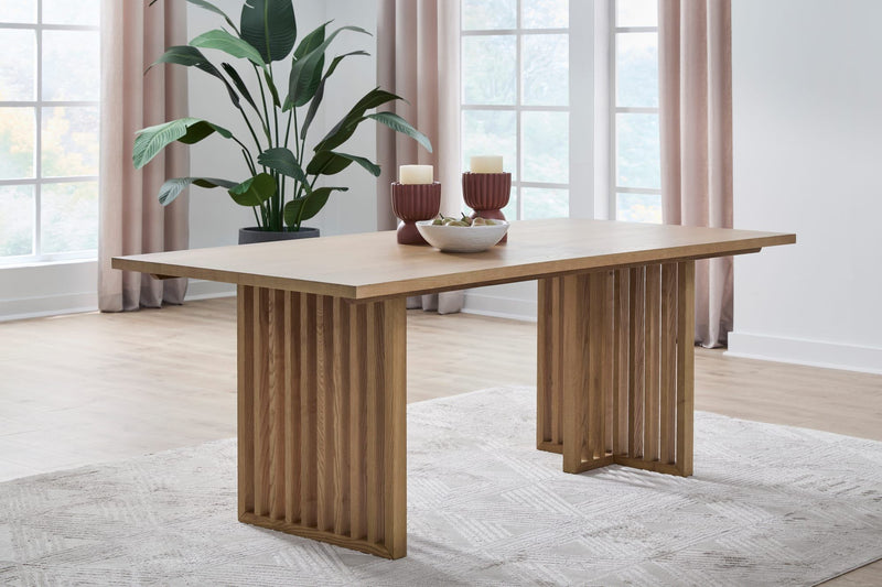 Tanner Dining Table - Flaxen