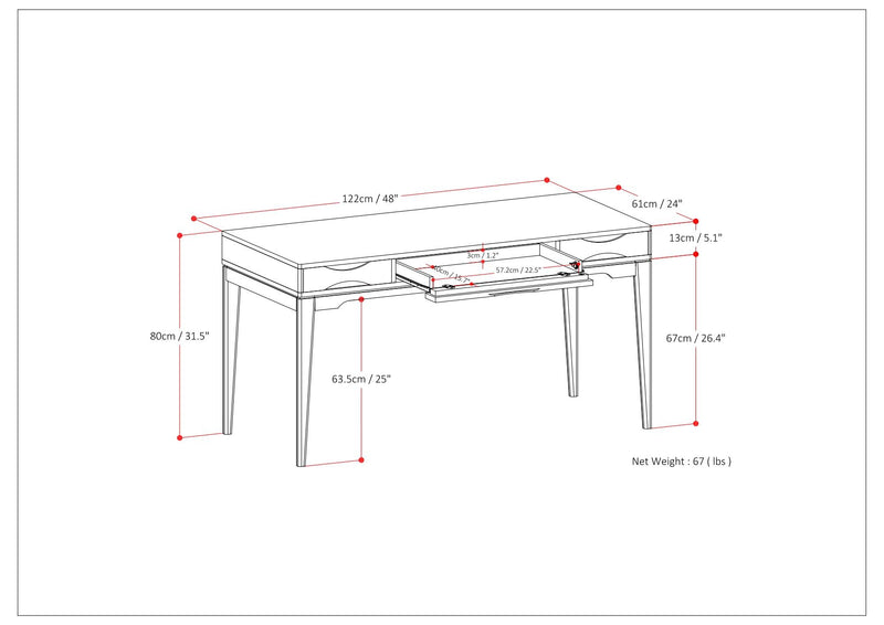 Harper - Handcrafted Desk - R&R Furniture Gallery (Fountain Valley, CA)
