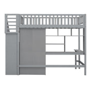 Loft Bed With Bookshelf, Drawers, Desk, And Wardrobe - R&R Furniture Gallery (Fountain Valley, CA)