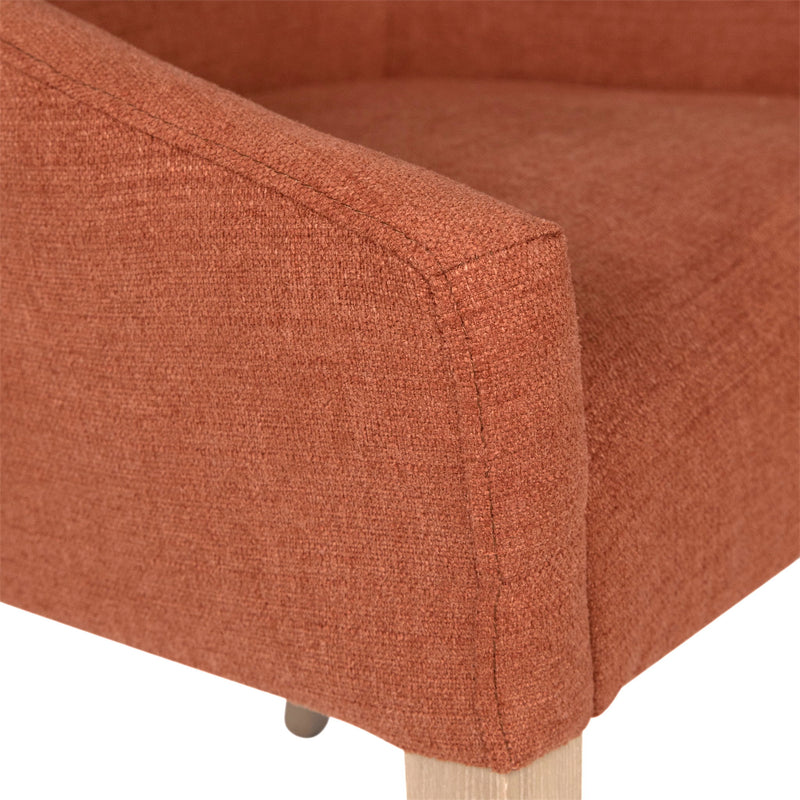 Elvie - Dining Chair - Burnt Terracota And Natural