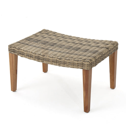 Outdoor Rattan Wicker Ottomans - Gray - R&R Furniture Gallery (Fountain Valley, CA)