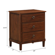 Chamberlin - 3 Drawer Nightstand - Brown - R&R Furniture Gallery (Fountain Valley, CA)