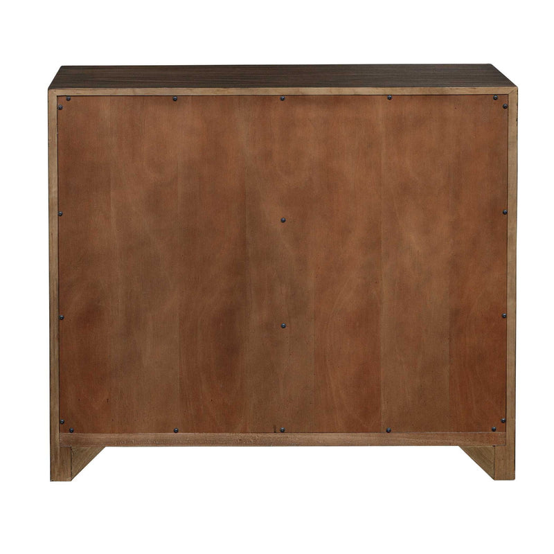 Bowtie - 3 Drawer Mid-Century Chest - Dark Brown