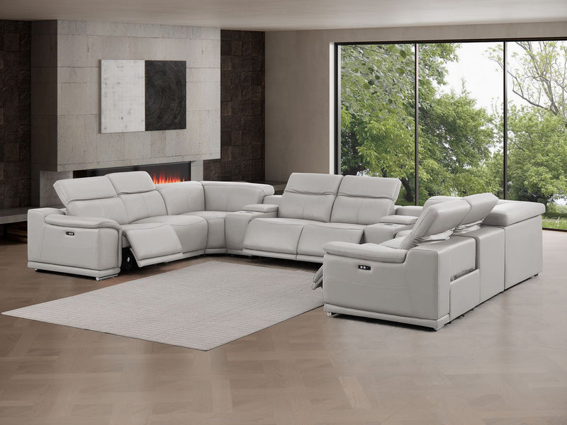 2679 - 10-Piece U-Shaped Power Reclining Sectional In Genuine Leather (4 Recliners)