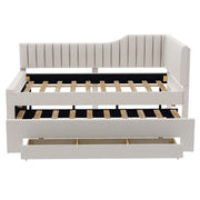 Upholstered Daybed With Trundle And 3 Drawers - R&R Furniture Gallery (Fountain Valley, CA)