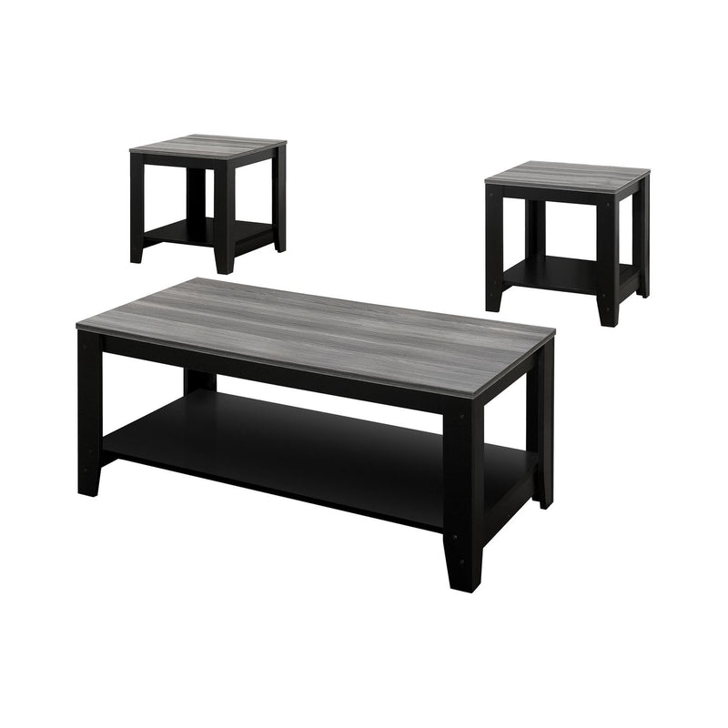 Table Set, Coffee, End, Side, Accent For Living Room Transitional (Set of 3) - Black - R&R Furniture Gallery (Fountain Valley, CA)