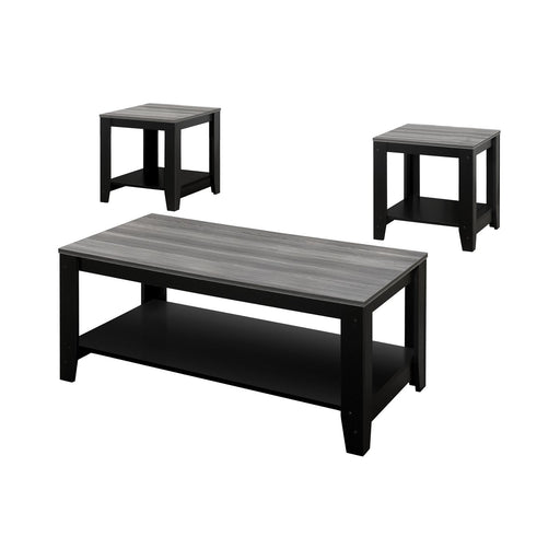 Table Set, Coffee, End, Side, Accent For Living Room Transitional (Set of 3) - Black - R&R Furniture Gallery (Fountain Valley, CA)