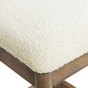 Leon - Arched Back & Upholstered Counter Stool (Set of 2) - Ivory White - R&R Furniture Gallery (Fountain Valley, CA)