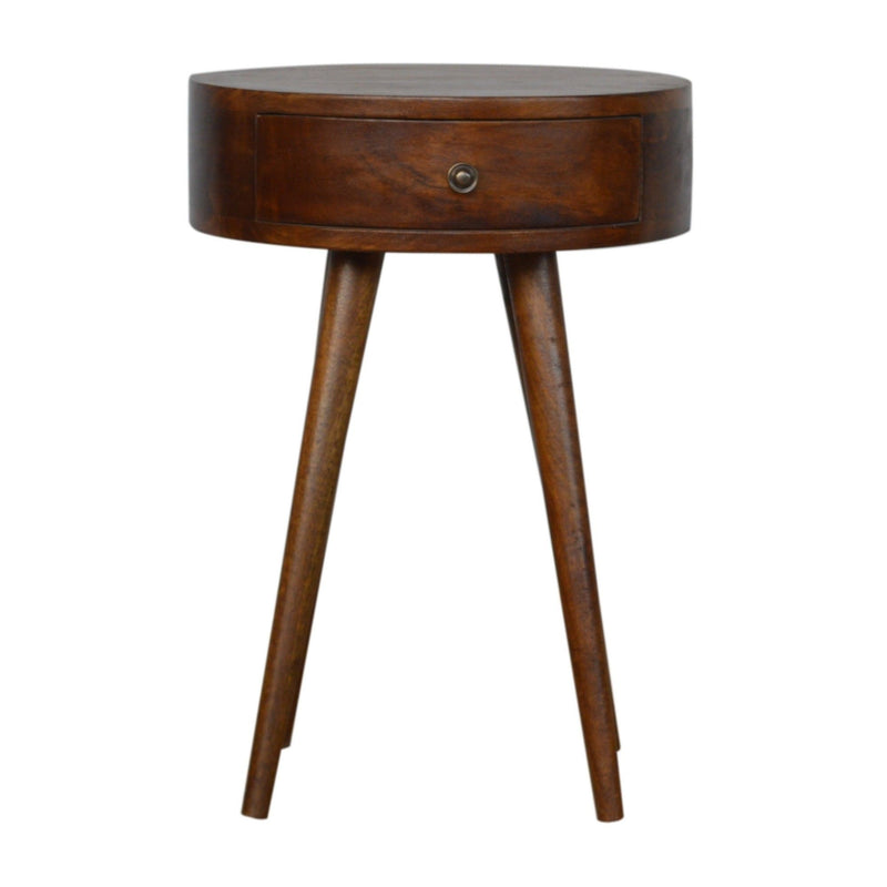 Nordic Chestnut Circular Nightstand - R&R Furniture Gallery (Fountain Valley, CA)