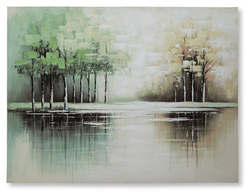 Garlenridge - Wall Art - Green / Tan / White - R&R Furniture Gallery (Fountain Valley, CA)