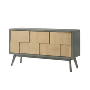 Blayde - Server - Light Gray & Natural - R&R Furniture Gallery (Fountain Valley, CA)