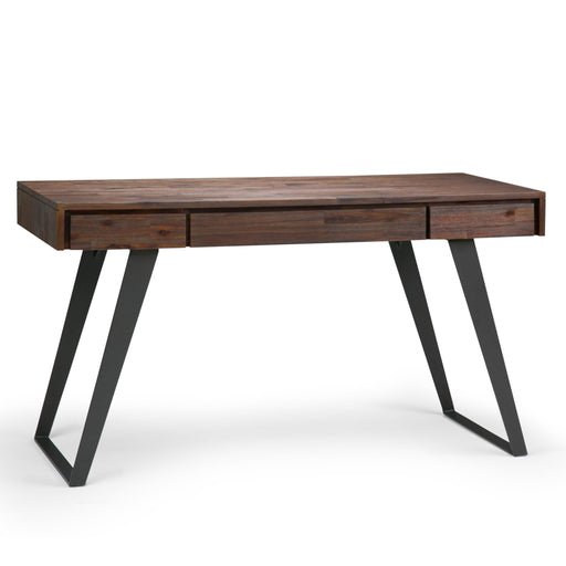 Lowry - Desk - Distressed Charcoal Brown - R&R Furniture Gallery (Fountain Valley, CA)