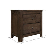 2 Drawer Nightstand - Brown - R&R Furniture Gallery (Fountain Valley, CA)