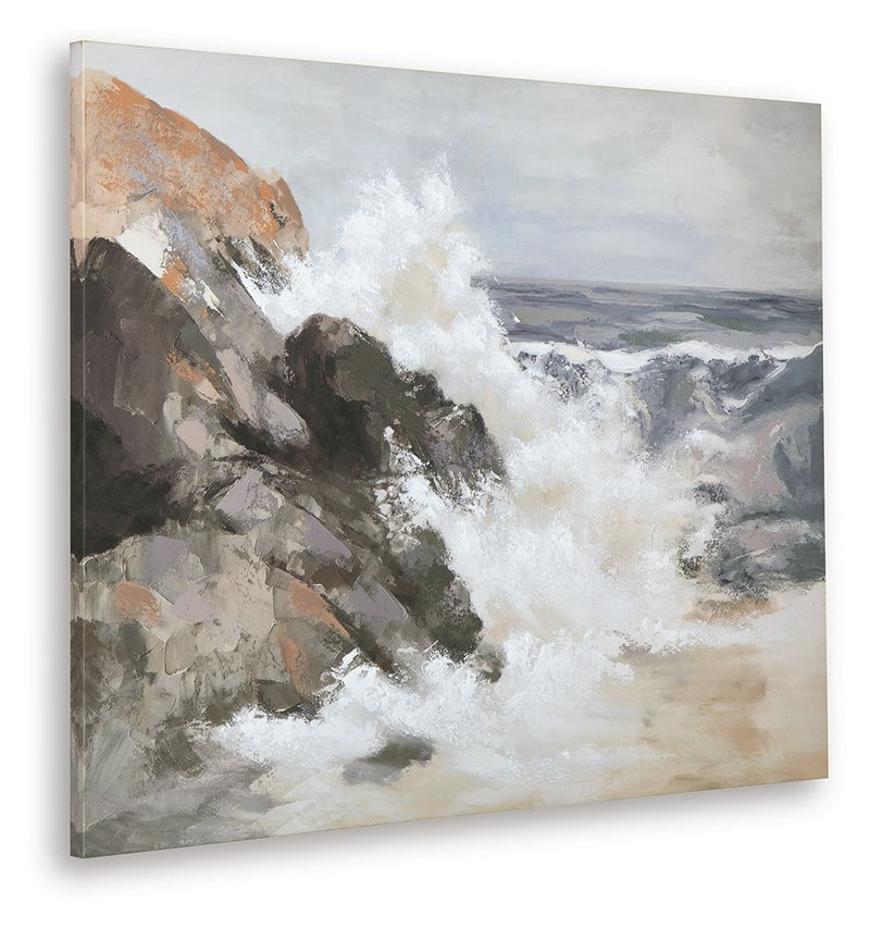 Worthner - Wall Art - Tan / Gray / White - R&R Furniture Gallery (Fountain Valley, CA)