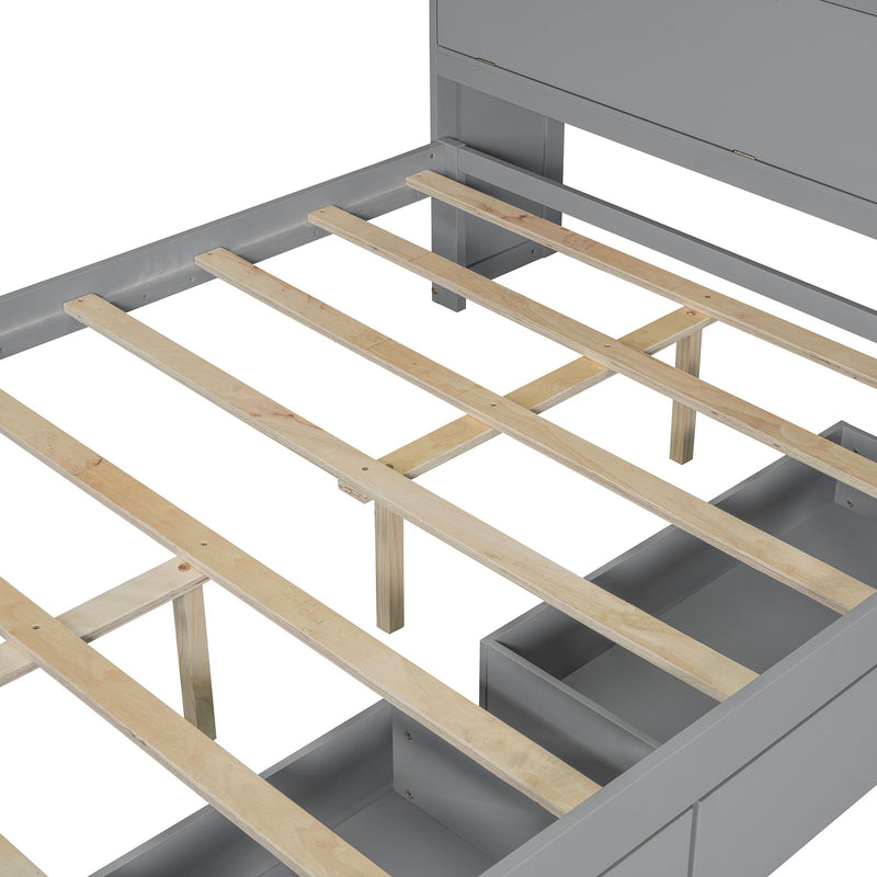 Platform Bed With USB, Storage Headboard & Drawers - R&R Furniture Gallery (Fountain Valley, CA)