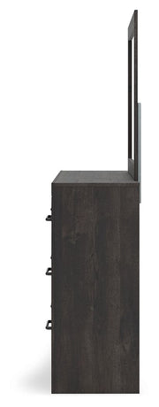 Hollivern - Dresser And Mirror - Dark Gray - R&R Furniture Gallery (Fountain Valley, CA)