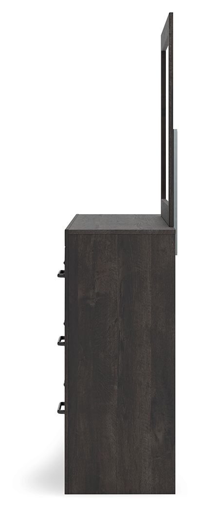 Hollivern - Dresser And Mirror - Dark Gray - R&R Furniture Gallery (Fountain Valley, CA)