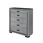Isaiah - Upholstered Chest With LED Lighting - R&R Furniture Gallery (Fountain Valley, CA)