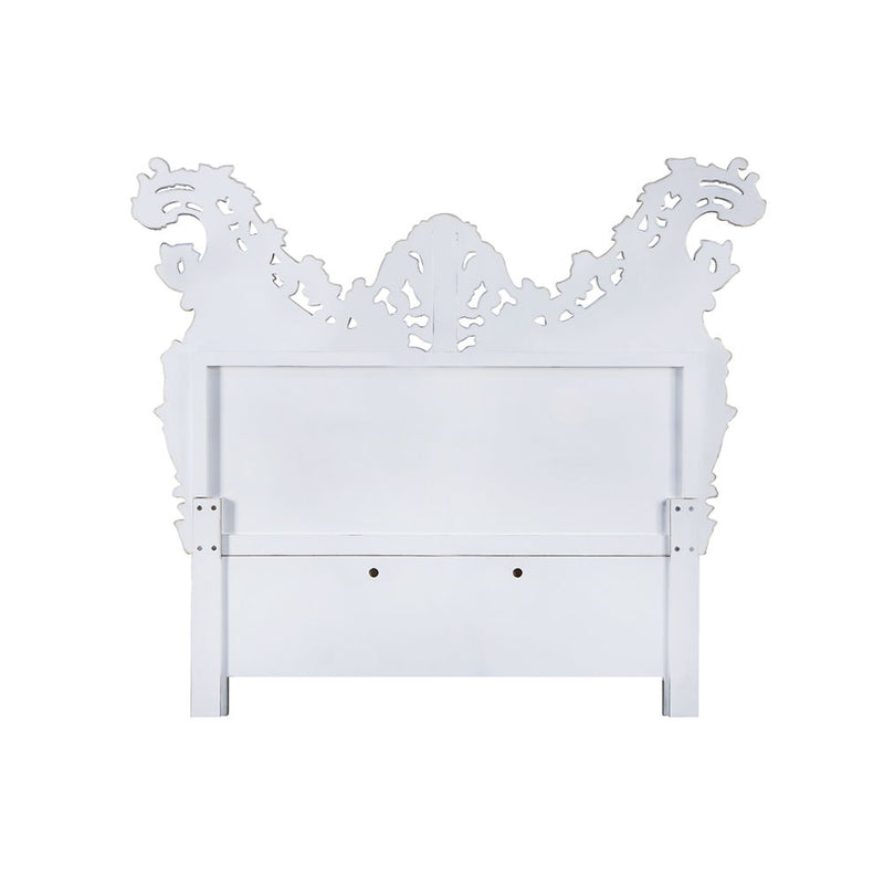 Valkyrie - Eastern King Bed - Synthetic Leather & Antique Platinum - R&R Furniture Gallery (Fountain Valley, CA)