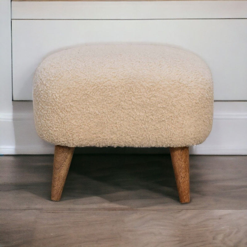 Square Footstool - Cream - R&R Furniture Gallery (Fountain Valley, CA)