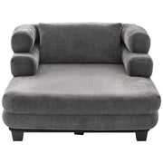 Noble House oversized chaise lounge sofa bed with deep seat and layered armrests, showcasing plush upholstery and modern design.