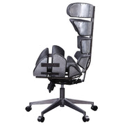 Megan - Office Chair - Vintage Black Top Grain Leather & Aluminum - R&R Furniture Gallery (Fountain Valley, CA)