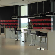 TOV Furniture Amalfi adjustable height barstool with wooden seat and metal frame, modern design for kitchen or bar area.