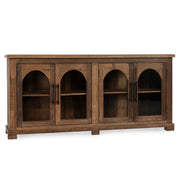 Zion - Wood 4 Door Cabinet - Natural - R&R Furniture Gallery (Fountain Valley, CA)