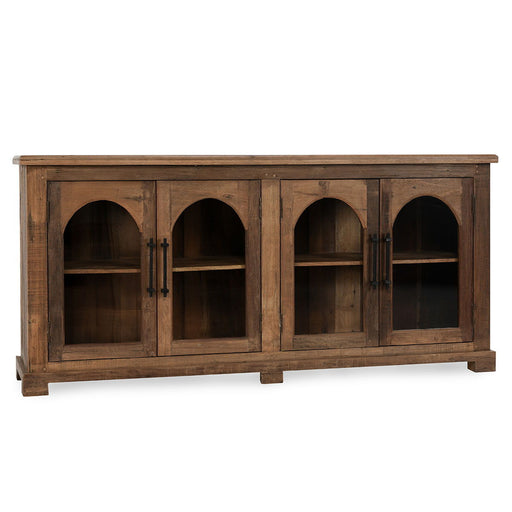 Zion - Wood 4 Door Cabinet - Natural - R&R Furniture Gallery (Fountain Valley, CA)