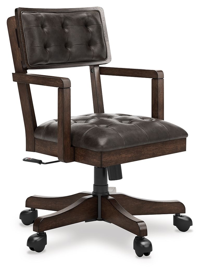 Breckington - Home Office Desk Chair - Dark Brown - R&R Furniture Gallery (Fountain Valley, CA)