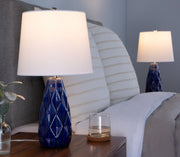 Lumi Source Hex contemporary lamp set featuring two modern geometric lamps with sleek design and warm lighting accents.