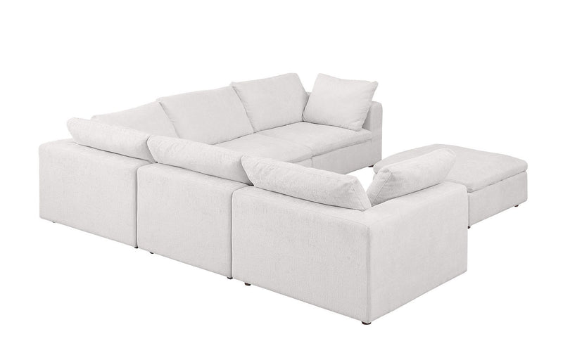 1100 - 6-Piece L-Shaped Sectional - Pearl