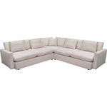 Arcadia 3PC Corner Sectional w/ Feather Down Seating in Cream Fabric