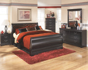Huey Vineyard - Two Drawer Night Stand - Black - R&R Furniture Gallery (Fountain Valley, CA)